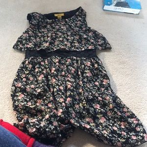 Black dress with flowers